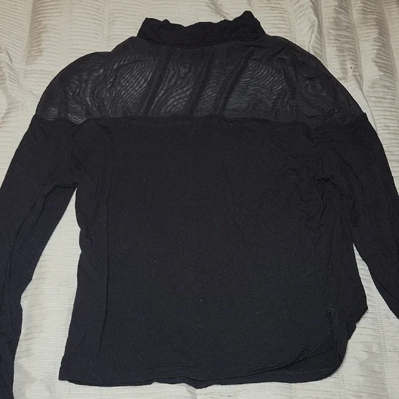 SHEIN Black Sheer Panel Top - Picture 1 of 3